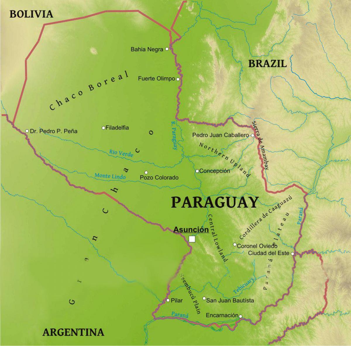 Mapi Paragvaja geografiju