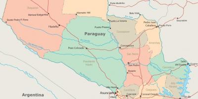 Paragvaju asuncionu mapu