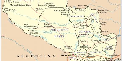 Mapa cateura Paragvaju 