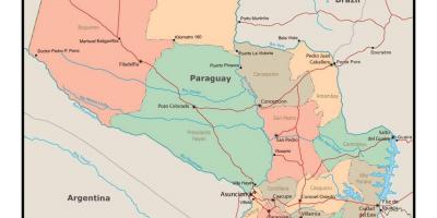 Mapi Paragvaja sa gradovima